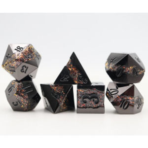 Mica Series 7 piece Metal Dice Set